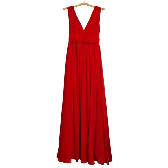 Lulu’s Heavenly Hues Red Maxi Dress Medium (sz 6-8) - Picture 3 of 10